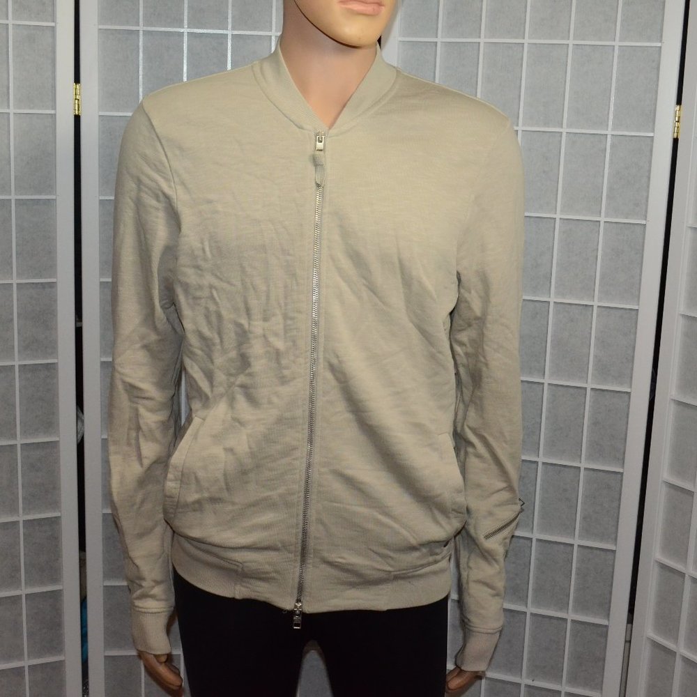 Mens All Saints Newton Bomber Sweater Jacket small